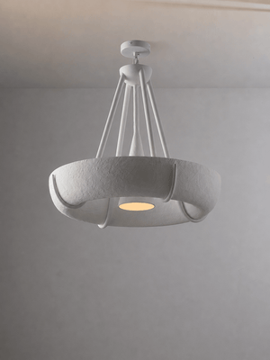 Plaster Drum Chandelier