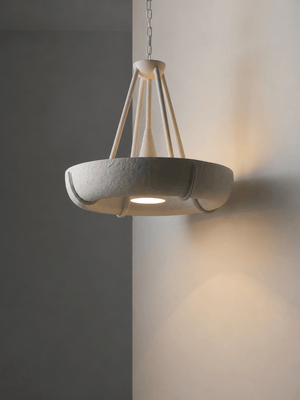 Plaster Drum Chandelier