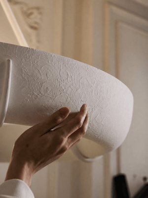 Plaster Drum Chandelier