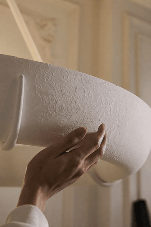 Plaster Drum Chandelier