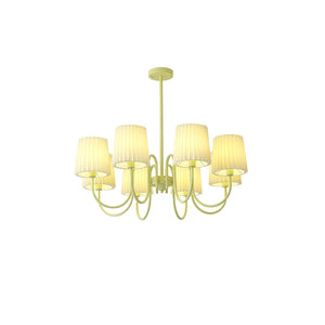 Pleated Fabric Matcha Chandelier