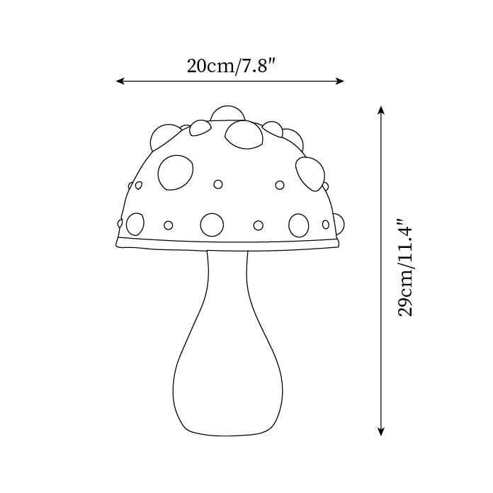 Poisonous Mushrooms Table Lamp