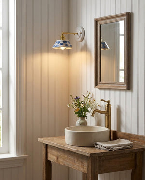 Porcelain Indigo Wall Lamp