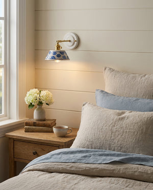 Porcelain Indigo Wall Lamp