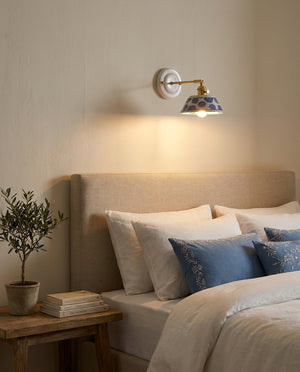 Porcelain Indigo Wall Lamp