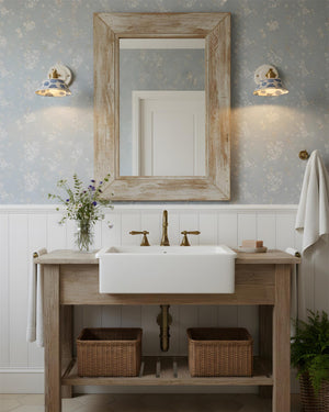 Porcelain Indigo Wall Lamp