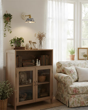 Porcelain Indigo Wall Lamp