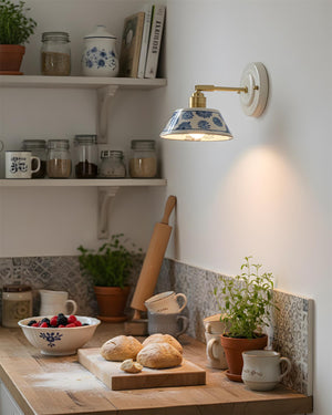 Porcelain Indigo Wall Lamp