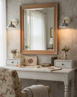 Porcelain Indigo Wall Lamp