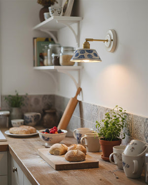 Porcelain Indigo Wall Lamp