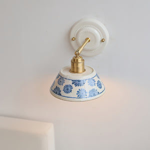 Porcelain Indigo Wall Lamp
