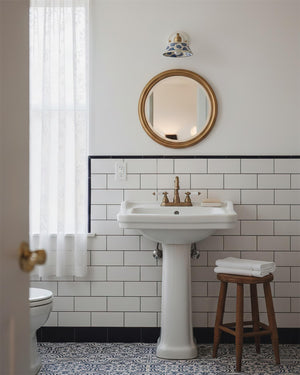 Porcelain Indigo Wall Lamp