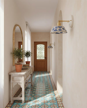 Porcelain Indigo Wall Lamp