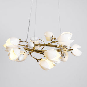Porcelain Magnolia Chandelier