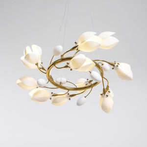 Porcelain Magnolia Chandelier