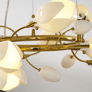 Porcelain Magnolia Chandelier