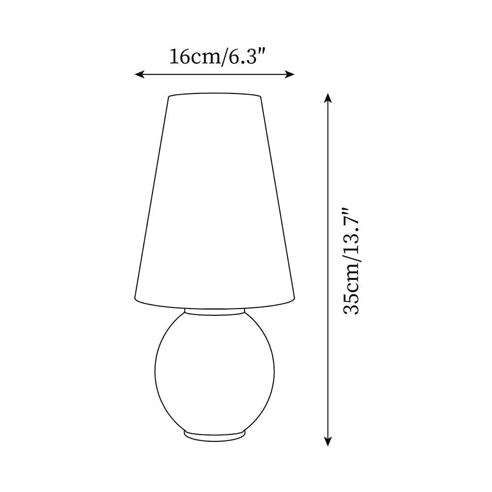 Positano Table Lamp 6.3″- 13.7″