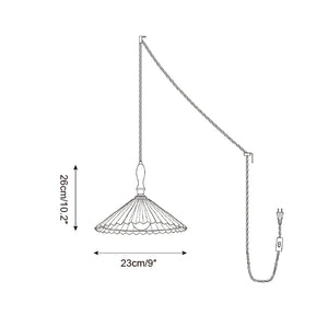 Prairie Pleated Plug In Pendant Lamp