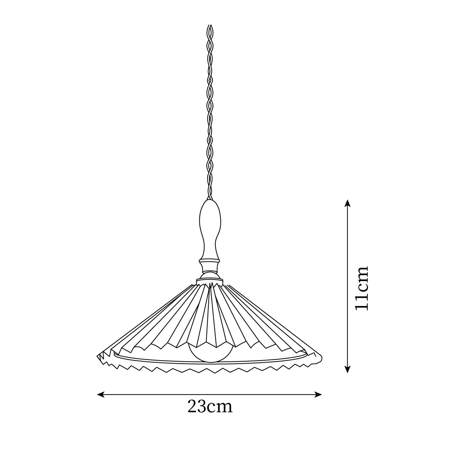 Prairie Pleated Pendant Lamp - Docos