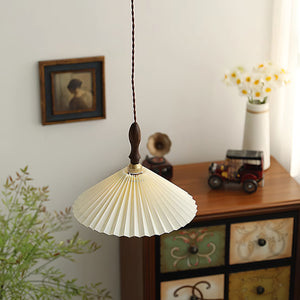 Prairie Pleated Plug In Pendant Lamp