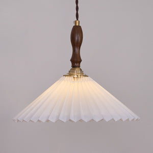 Prairie Pleated Plug In Pendant Lamp