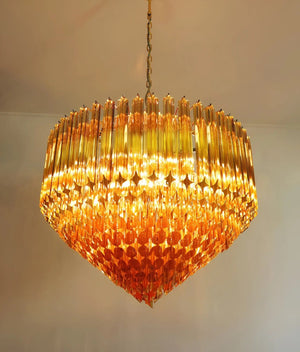 Prism Amber Glass Chandelier