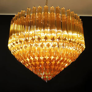 Prism Amber Glass Chandelier