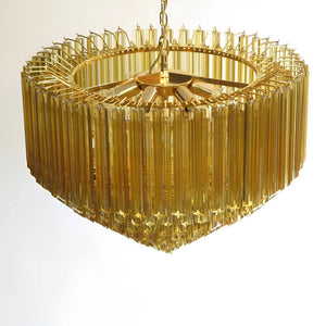Prism Amber Glass Chandelier