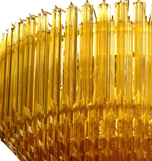 Prism Amber Glass Chandelier