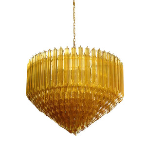 Prism Amber Glass Chandelier