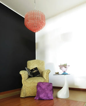 Prism Pink Glass Chandelier