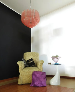 Prism Pink Glass Chandelier