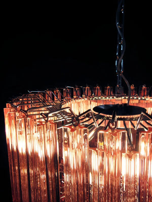Prism Pink Glass Chandelier