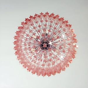 Prism Pink Glass Chandelier