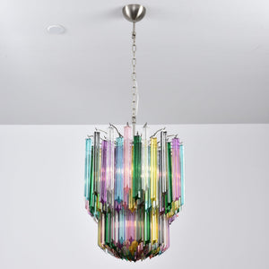 Prismatic Glass Colorful Chandelier