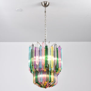 Prismatic Glass Colorful Chandelier