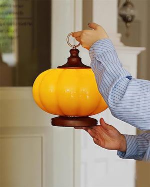 Pumpkin Glass Table Lamp