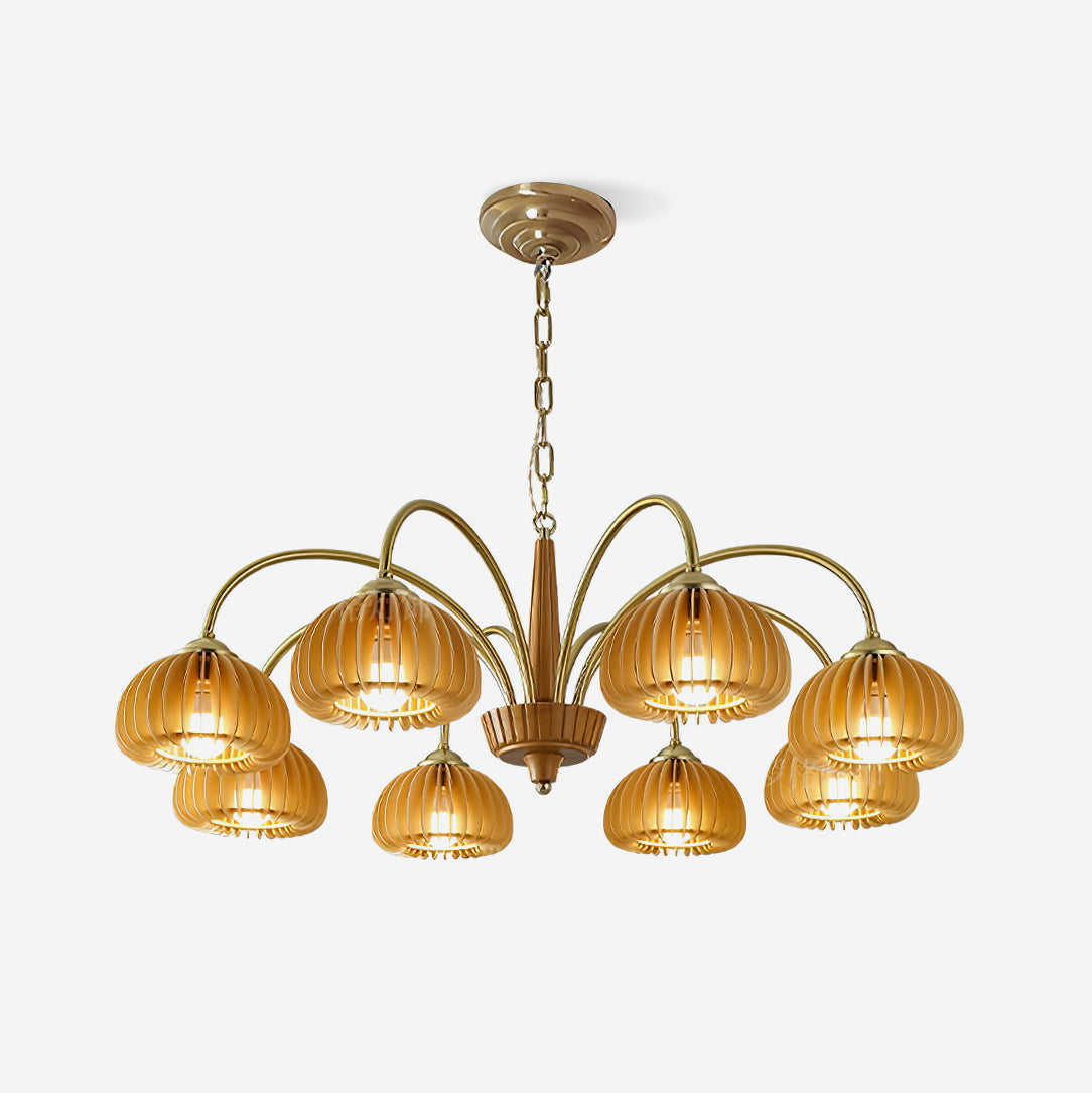 Pumpkin Wooden Chandelier