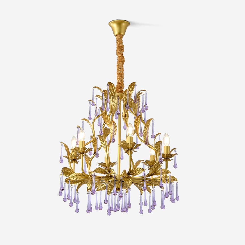 Purple Crystal Murano Chandelier - Docos