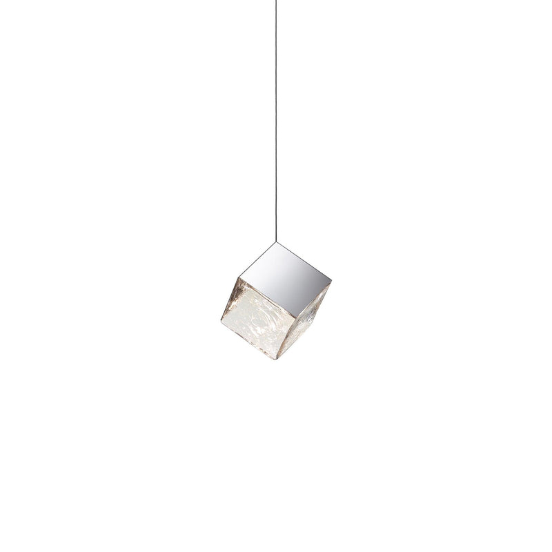 Gold Silver Geometric Glass Chandelier - Docos