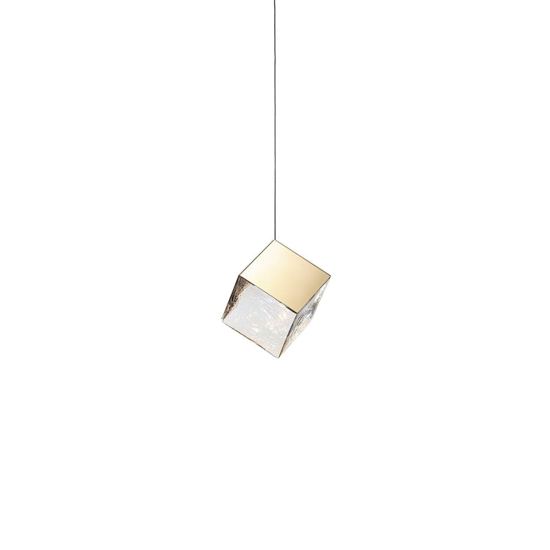 Gold Silver Geometric Glass Chandelier - Docos