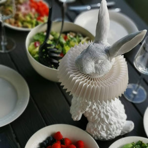 Rabbit White Resin Table Lamp - Docos