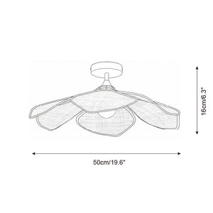 Raffia Petal Ceiling Lamp