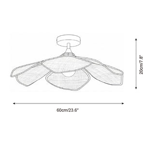 Raffia Petal Ceiling Lamp