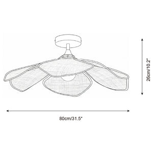 Raffia Petal Ceiling Lamp