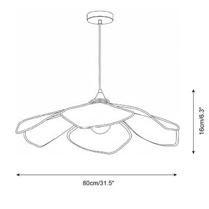 Raffia Petal Pendant Lamp