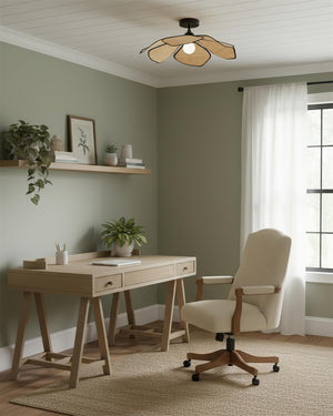 Raffia Petal Ceiling Lamp