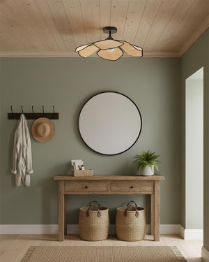 Raffia Petal Ceiling Lamp