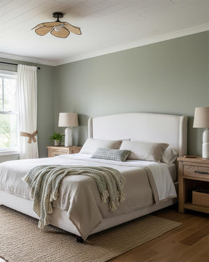 Raffia Petal Ceiling Lamp