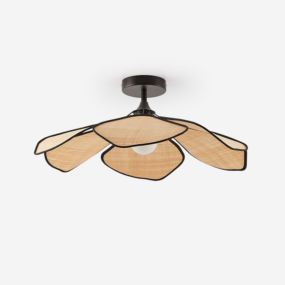 Raffia Petal Ceiling Lamp